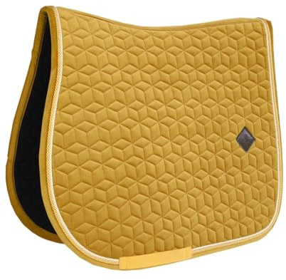Kentucky Tapis de Selle avec SP Jaune Moutarde pour Chevaux, Velours, Unité
