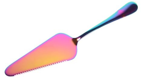 Bunter Edelstahl Kuchenheber Mit Gezackter Kante Ideal Für Torten Pizza Und Lasagne Perfekt Für Hochzeiten Und Partys 225Cm