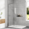 Duschwand 90 x 185 cm Walk In Dusche Duschtrennwand mit Stabilisator Duschabtrennung 5 mm ESG Easy-clean Sicherheitsglas