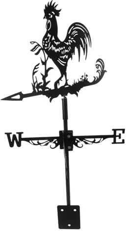 YARNOW Girouette Forme De Coq pour Toit Décoration De Jardin Et Élégante Indicateur De Vent Métallique pour Extérieur