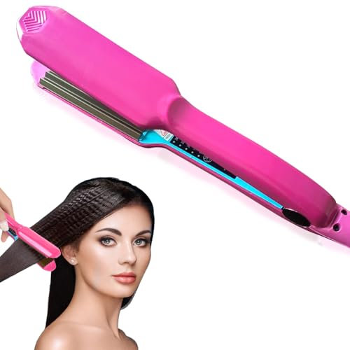 XPJBKC Hair Crimpers for Women, Crimpers Hair with 5 Heat Setting, hair Waver for Women, Crimping Tool hair, Crimping Iron hair Crimper, Crimpers hair Styler for Fluffy Hairstyle, Corn, Waves, UK Plug
