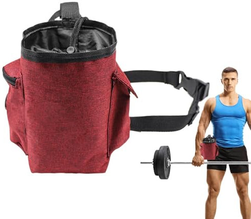 Kletterkreide -Kreidebeutel - Kreidebeutel Mit Verstellbarem Taillengürtel Und Reißverschluss In Tasche - Handy Und Sicherer Aufbewahrungskorderverschlussorganisator Für Das Klettern Im Fitnessstudio,