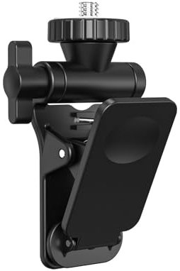 FROMCEO Abrazadera de clip para trípode con giro de 360 grados para fotografía, tornillo roscado de 1/4 pulgadas, montaje de abrazadera de luz de llenado de cámara