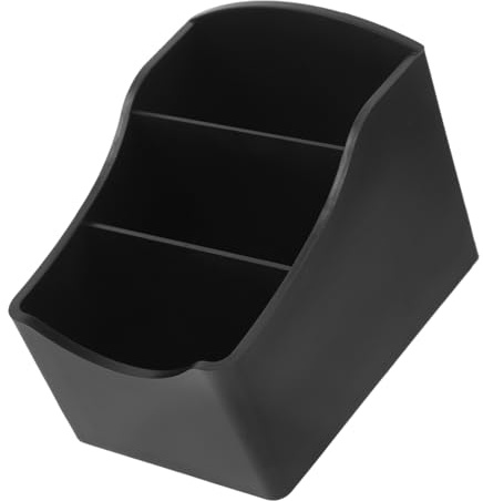 TOYANDONA Organizador para Encimera con Compartimentos Soporte Multifunción para Bolsas de Té Sobres de Azúcar y Cápsulas de Café Caja Negra de Abs Resistente para Cocina y Sala de Té