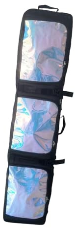 QSTDGVPW Bolsa Doble para Esquís Y Snowboard con Ruedas, Gran Capacidad, para Almacenaje Y Ropa, Ideal para Adultos, Negro