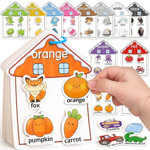 MUONE Montessori Busy Book Colour Sorting Toys for Toddlers 2-3 Years