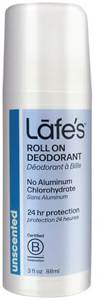 Lafe's Natural Deodorant | 3oz Roll-On Aluminum Free Natural Deodorant for Men & Women | Paraben Free & Baking Soda Free with 24-Hour Protection | Unscented