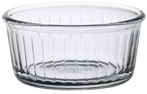 Duralex 6008AC04C1111 Ovenchef Ramequin Auflauf-, Souffléförmchen, 130ml, Glas, transparent, 4 Stück