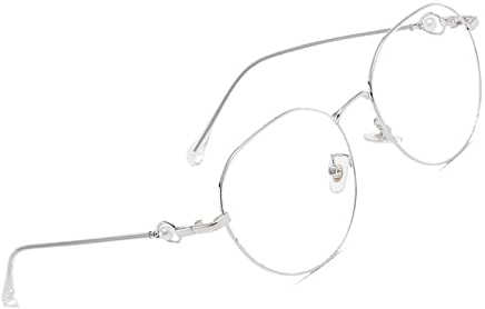 Voolga Lunette Anti Lumiere Bleue Enfant pour Écran, Vintage Leger Lunettes Gaming Monture Metalique Lunettes Anti Lumière Bleue Homme Femme C1
