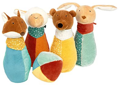 SIGIKID 43222 Soft-Kegelspiel, yellow für Mädchen und Jungen von 3 bis 36 Monaten