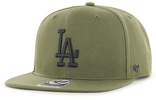 '47 Brand Snapback Captain Los Angeles Dodgers Sandalwood Gorra, verde oliva, Talla única