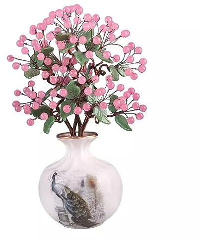 Pequeño árbol Bonsái Artificial Adorno de Jade Jade Artesanía Regalos Sala de Estar Decoración del hogar Estantería Entrada Jade Tallado Adorno Decoración de Vegetación de Plantas Falsas