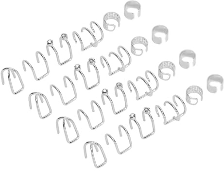 Viking Beard Beads, 24Pcs Antique Exquisite Viking Beard Beads Clamp Metal Unique Durable for Bracelet
