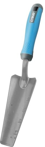 CYRUS Gartenschaufel Gartenarbeit Hand Kelle mit Messmarkierung, Rostbeständig Kelle Gartenwerkzeug für Boden Pflanzung Graben Umpflanzen