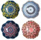 MAGICLULU Ceramic Seasoning Dish Set 4Pcs Small Sauce Bowls for Condiments Dipping Salads and Appetizers 3.3 Inch Square Dishes for Home and Restaurant Use