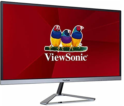 Viewsonic VX2476-SMH 60,5 cm (24 Zoll) Büro Monitor (Full-HD, IPS-Panel, HDMI, Eye-Care, Eco-Mode, Lautsprecher, 3 Jahre Austauschservice) Silber-Schwarz