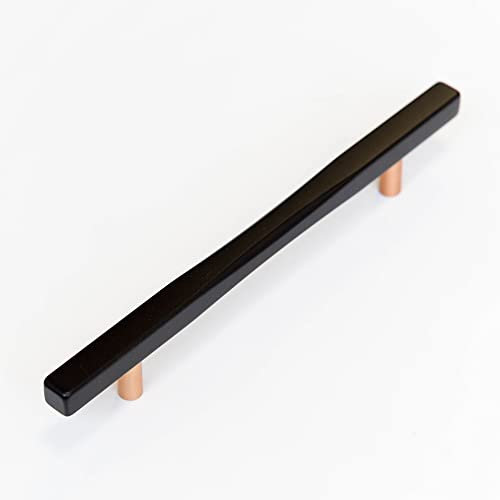 160mm Black & Copper T-Bar Handle for Kitchen Cabinets | Bedroom | Bathroom | Drawers | Furniture