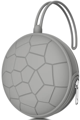 Smlpuame Dummy Holder Case Set,BPA Free Silicone Pacifier Holder Pod,Dummy Storage Box,Portable Soother Pods for Baby Nappy Changing Bag Stroller,Travel,Home,Easy to Clean(Grey)
