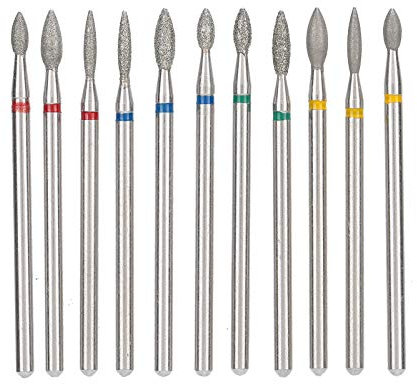 Juego de Brocas para Uñas, Kit de Brocas para Quitar Cutículas de Diamante de Rebabas Profesionales, Broca para Lima de Uñas de Manicura Eléctrica para Uñas de Gel Acrílico Manicura para Cutículas