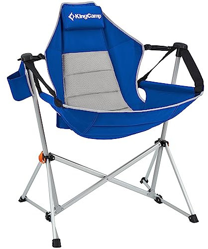 KingCamp Campingstuhl Orchid Schaukel Stuhl Camping Sessel Verstellbar Alu 120kg Blue