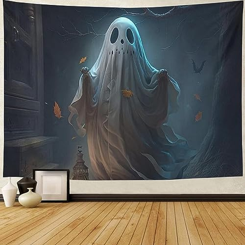 Proumhang Tapiz de Halloween,Horror Tema Cráneo Fantasma Calabaza Linterna Telón de Fondo,Halloween Fotografía Fiesta Decoración Mural Decoración de la pared 200cm x 150cm Estilo 4