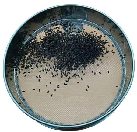 NAKUL Garden Sieve Metal Riddle Gardening Equipment Alloy Steel for Soil And Stones Diameter: 20 cm (Mesh size 4mm)