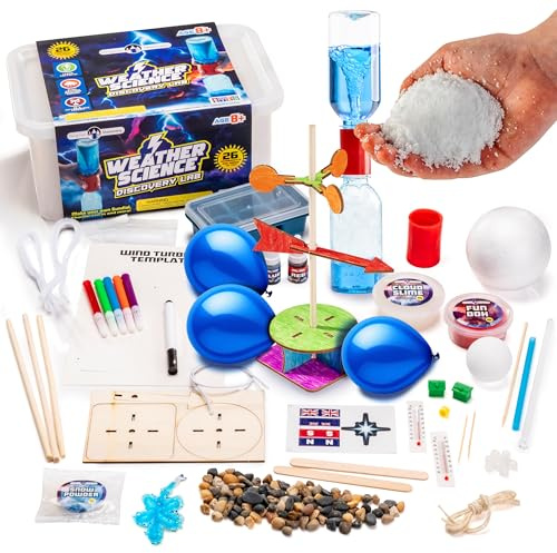 Original Stationery Weather Science Kit Discovery Lab, Fun Science Set Toys for Girls Age 8 to Learn Meteorology and Extreme Weather, Gift-Ready Stem Toys Age 8 and Science Kits for Kids Age 12-14