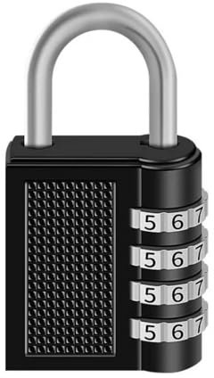Zahlenschloss,4 Stellig-Vorhängeschloss Kombinationsschloss aus Metall,Schloss mit Zahlencode Kofferschloss Zahlenschloss für Spind,Gartenzäunen,Hasp Cabinet,Storage