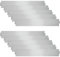 Cecaylie Rasenkante Metall Beetumrandungen Rasenkante Verzinkt Blumenbeet Umrandung Rasenkantenblech Mähkante Metall Palisade, Silber (Länge 10m - Höhe 15cm)
