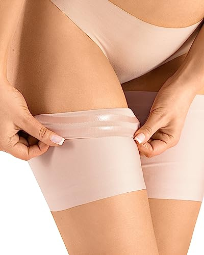 futuro fashion Bandas elásticas para el muslo para mujer, antirozaduras, protector de satén elástico para muslo, silicona antideslizante, bandas de frotar las piernas contra la fricción, colores
