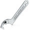 LEONTOOL Adjustable C Spanner Hook Wrench Tool Adjustable Pin Spanner Wrench Tool for Mechanical Equipments Vehicles Tighten Lock Nuts & Bearings, Round Head, 3/4-2(19-51mm), Chrome-Vanadium Steel