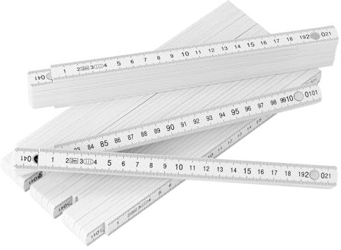 QWORK® 5 Pièces Règles Pliable, 2m Règle en Plastique Fibre Verre Noir, Règles