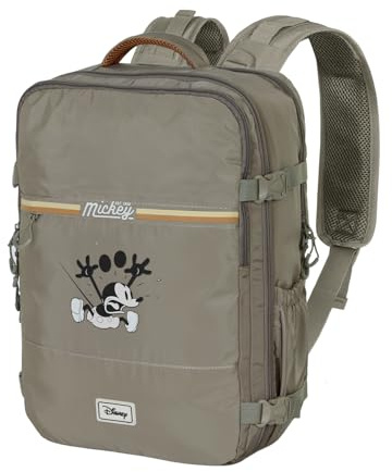 Disney Mickey Mouse Face-Mochila Mercury Viaje Cabina Avión 40x20x25cm, Multicolor, Capacidad 20 L