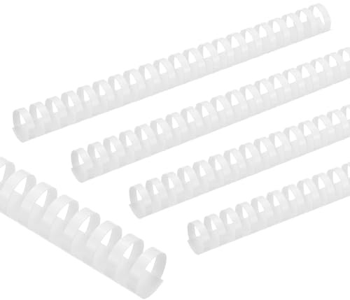 PATIKIL 25mm (1) Plastic Binding Combs, 10 Pcs 21 Rings Comb Binding Spines 225 Sheet Capacity Letter Size for Binding Paper Sheets Notebook Calendar Picture Album, White