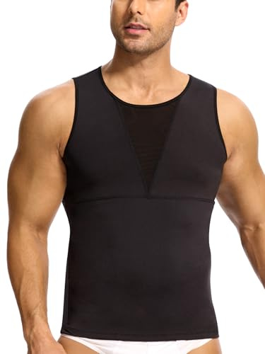Men's Shapewear Compression Shirt for Body Shaper Slimming Vest Tummy Control Underwear Tank Top for Gym