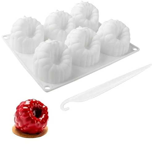1 Mold, 1 Mold Release Knife, Dessert Cake Mold Release Cup, Creative Cooking Mold, Silicone Modeling Equipment, Suitable for Ovens, Microwave Ovens, Freezers.