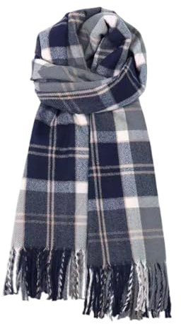 Juguta Bufanda De Invierno Cuadros, Bufanda Para Hombre, Bufanda Para Mujer, Bufanda Cuello Arrugado, Pañuelo Para El Cuello, Cálido Y Suave, Con Flecos, Regalo Para Amigos Fiestas Navidad