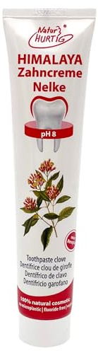 Natur Hurtig Himalaya Zahncreme mit Nelke, Neem, Echinacea 75 ml | Basische Zahnpasta mit Himalaya Salz aus der Salt Range/Pakistan | Fluoridfrei, kein Mikroplastik