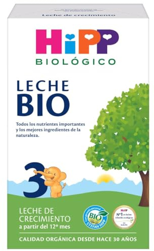 HiPP Biológico 3 - Leche para bebés Ecológica - 500 gr - Leche BIO para bebés a partir 12 meses - Contiene Lactosa, Omega-3, Vitaminas C y D - Sin GMO - Especial fácil digestión