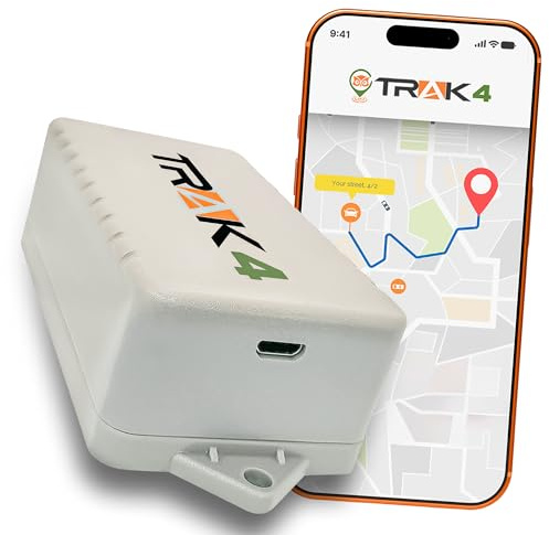 Trak-4 GPS Tracker for Vehicles, Assets, Equipment. Long Battery Life, Waterproof, Global Tracking. Low-Cost Subscription Required.