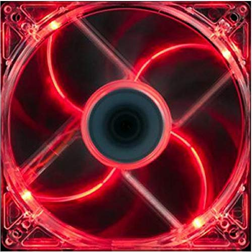 Coolflow 140mm LED Case Fan, 4-Pin/3-Pin (Red)