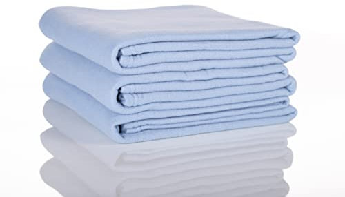 Glart Oeko Tex Fleecedecken 3er Set in jeansblau, 130x160 cm, 200 g/m2. Sofadecke, Couchdecke, Kuscheldecke, Sofaüberwurf, Picknickdecke