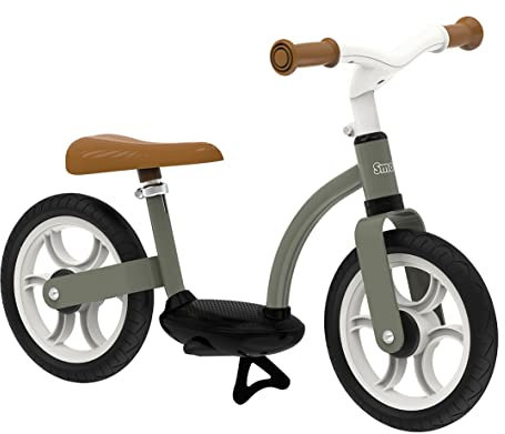 Smoby - Laufrad Komfort - höhenverstellbares Kinderlaufrad mit Trittbrett und Ständer, Sitzhöhe (33-38 cm), für Kinder ab 2 Jahren