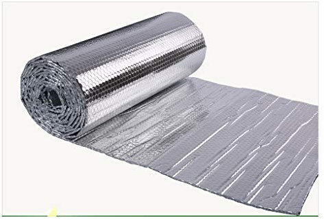 BNALU Isolierfolie Selbstklebend Isolierung Thermo und Schaum Aluminiumfolien Membran Isoliertapete Isolierfolie Dämmwolle Hitze isoliert Vorzelthimmel Wand Isolierung (Size:1x20m)