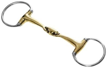 Start - Mordida de cabeza de oliva de 16 mm anatómica y doble fractura de níquel plateado – amigable con los bozos, presión uniforme, comunicación suave entre jinete y caballo (14,5)