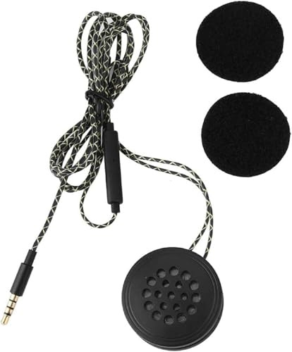 MotorMinds Headset motorcykelhjälm, hörlurar hörlurar högtalare för motorcykelhjälm, stöder handsfree kit med 3,5 mm uttag - kabellängd 1,2 m