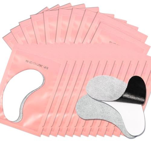 Lunamoon 50 pares 2in1 Almohadillas de Ojos para Extensiones de Pestañas Parches Extensiones de Pestañas Eyelashes Extension Pads