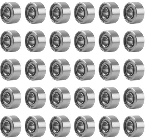 30 Stück 693ZZ Mini Kugellager, Präzisions-Rillenkugellager (3x8x4 mm), Doppelt Abgeschirmte Kugellagers aus Kohlenstoffstahl, Kugellagers Klein für Skateboards, Trolleys, Elektromotoren und Mehr