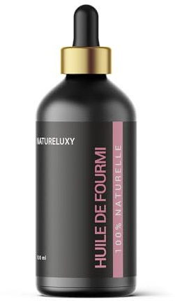 Natureluxy Huile de Fourmi Anti-Poil 100 ml avec Pipette – Soin Naturel Retardateur de Repousse | Peau Douce & Hydratée