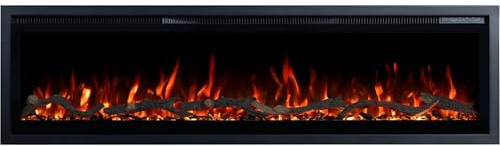 Elektrisk kamin Emotion Flame Regal 182 – premium eld – vägg och inbyggd – 182 x 35 x 12 cm – LED-kamin med värme 900/1 800 W